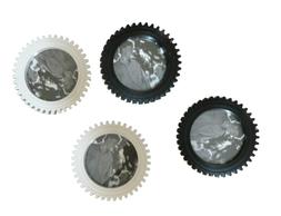 Ingranaggio Bianco E Nero Composizione Decora Parete Portafo