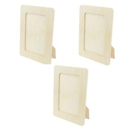 3Pcs Original Unfinished - Portafoto con cornice per foto ri