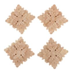 4 pezzi di decorazioni per porte con cornice in legno intagl
