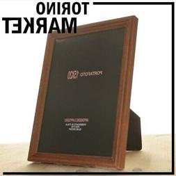 6 CORNICE PORTAFOTO 15X20 LEGNO MARRONE DA TAVOLO E APPENDER