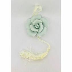6 PZ Appendicon con calamita ROSA VERDE ACQUA in porcellana 