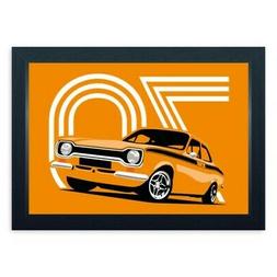 Arancione Mk1 Escort Mexico, con Cornice O senza Poster Stam