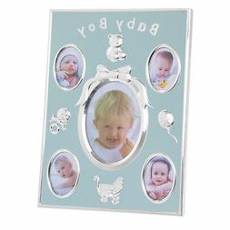 Argento/Blu Baby Boy Multi Foto Cornice - Contiene 5 Immagin