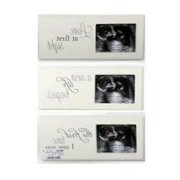 Bianco di Legno Foto Cornice Placca Ultrasuoni Bambino Scans