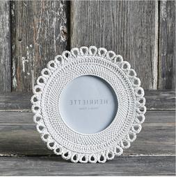 BOMBONIERAPORTA FOTO Cornice shabby Henriette TONDA &oslash;18 D14