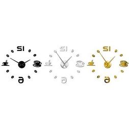 Cafe Orologio Da Parete Grande DIY Orologio Da Parete Gigant