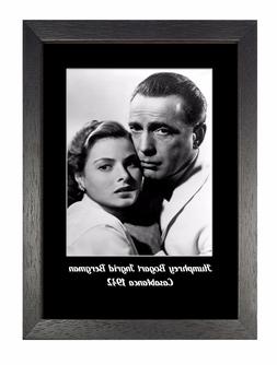 Casablanca 1942 Bogart Bergman Hug Poster Bianco e Nero Roma