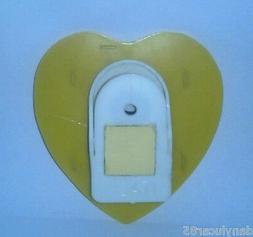 Clip porta appendi fogli bianco cuore giallo e adesivo per i