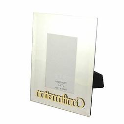 Conferma Specchio Cornice IN Vetro Per Foto con Oro 3D Lette