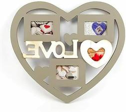 Cornice a Cuore in Legno portafoto da Parete Love Stile Shab