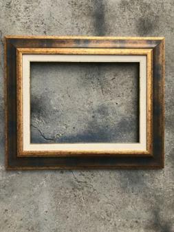 cornice Artigianale Dorata E Blu 30x40 Con Passepatout Dorat