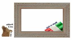 Cornice Bianca e Arancione in legno per foto,stampe,poster -