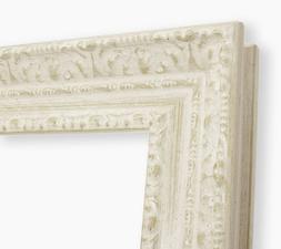 Cornice bianca fondo ocra per quadro in legno art.643.915 su