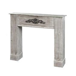 CORNICE CAMINO GRIGIA IN MDF, 110X23X96 CM