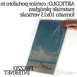 CORNICE DA TAVOLO IN PLEXIGLASS 10X15 VERTICALE TORINO MARKE