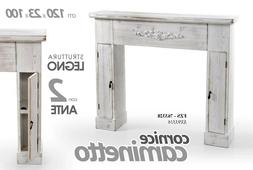 CORNICE FINTO CAMINO 120*23*h100 CM LEGNO + ANTE CAMINETTO A