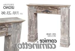 CORNICE FINTO CAMINO CAMINETTO 110*23*H95 CM LEGNO TORTORA A
