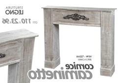 CORNICE FINTO CAMINO CAMINETTO 110*23*H96 CM LEGNO SHABBY CH