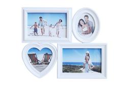 Cornice Foto, Portafoto da Tavolo per 4 Foto  - "Home & Love