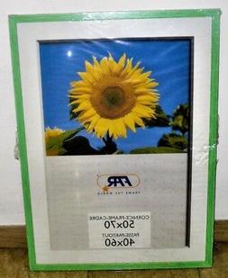 CORNICE IN LEGNO FAR 50X70 ,40X60 PASSEPARTOUT,VERDE, PER ST