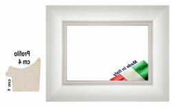 Cornice in legno Bianca a sguscio opaca x foto,stampe,poster