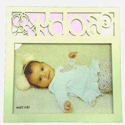 Cornice in legno bianca BABY GIRL bambina 20x20cm by VIRCA