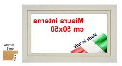 Cornice in legno Bianca con incavo - Sp.Front.cm 2 - Misure 