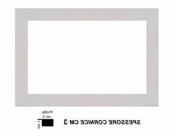 Cornice in legno Bianca matta - Spess.front.cm 3 - Ideale pe