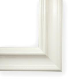 cornice in legno finitura bianco finito a