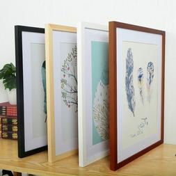Cornice IN Legno Foto Pittura Poster Muro Nero Bianco Noce D