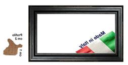 cornice in legno nera shabby ad incavo