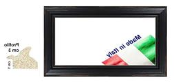 Cornice in legno Nera Shabby ad incavo per stampe, foto -Spe