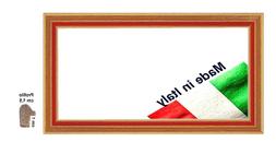 Cornice in legno Oro con rigo Rosso per foto,quadri,stampe,p