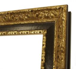 Cornice in legno oro foglia con gola nera per quadro art.643