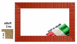Cornice in legno Rossa mattone intagliata x foto,stampe,post