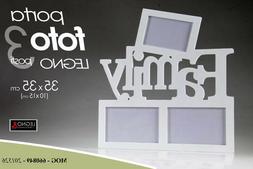 CORNICE LEGNO FAMIGLIA PORTAFOTO 35*35 CM FAMILY MULTIFOTO M