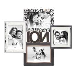 Cornice multipla da parete NOI in legno-argento di Thilia 41