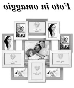 Cornice multipla multifoto porta foto legno 11 foto omaggio 