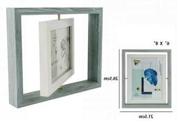 Cornice Per Foto Fotografie 15x20cm Doppia Girevole In Legno
