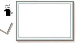 Cornice per foto, stampe, poster in legno tinta Alluminio - 