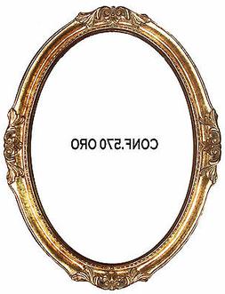 CORNICE PER QUADRI SPECCHIO SPECCHIERA OVALE FOGLIA ORO
