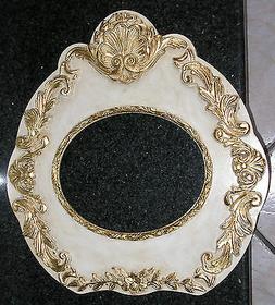 CORNICE PER QUADRO SPECCHIO SPECCHIERA AVORIO E FOGLIA ORO