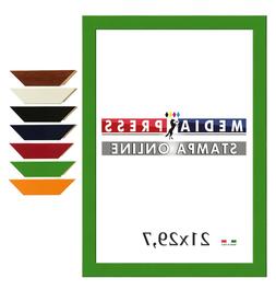 MEDIA PRESS CORNICE PIATTA LEGNO FINITURA LUCIDA CON VETRO P