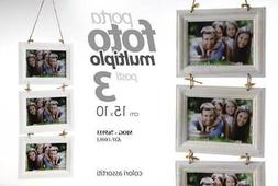 CORNICE PORTA FOTO MULTIPLO 3 POSTI 15*10 CM SHABBY CHIC DA 