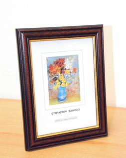 CORNICE PORTAFOTO DA PARETE E DA TAVOLO 24 X 30 LEGNO ANTICO