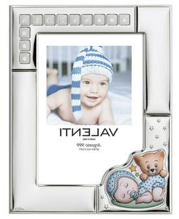CORNICE PORTAFOTO FOTO BAMBINO CELESTE IN ARGENTO VALENTI & 