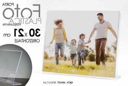 Cornice portafoto in plastica trasparente orizzontale 30x21 