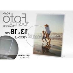 cornice portafoto in plastica trasparente verticale 13x18