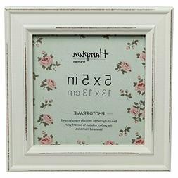 Hampton Frames - Cornice portafoto, Legno, Bianco, 5x5 