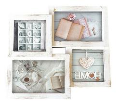 Cornice portafoto "Little", shabby chic, pvc effetto legno, 